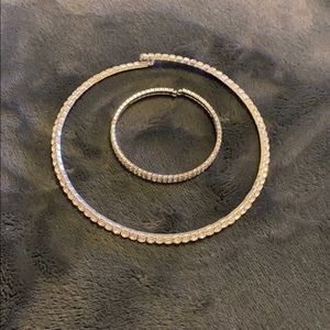 Costume Diamond Choker and bracelet